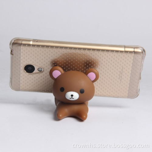 Cute Animals Design Beer Rabbit Shape PVC Made Phone Holder Cute Charging Cradle Phone Holder Bracket